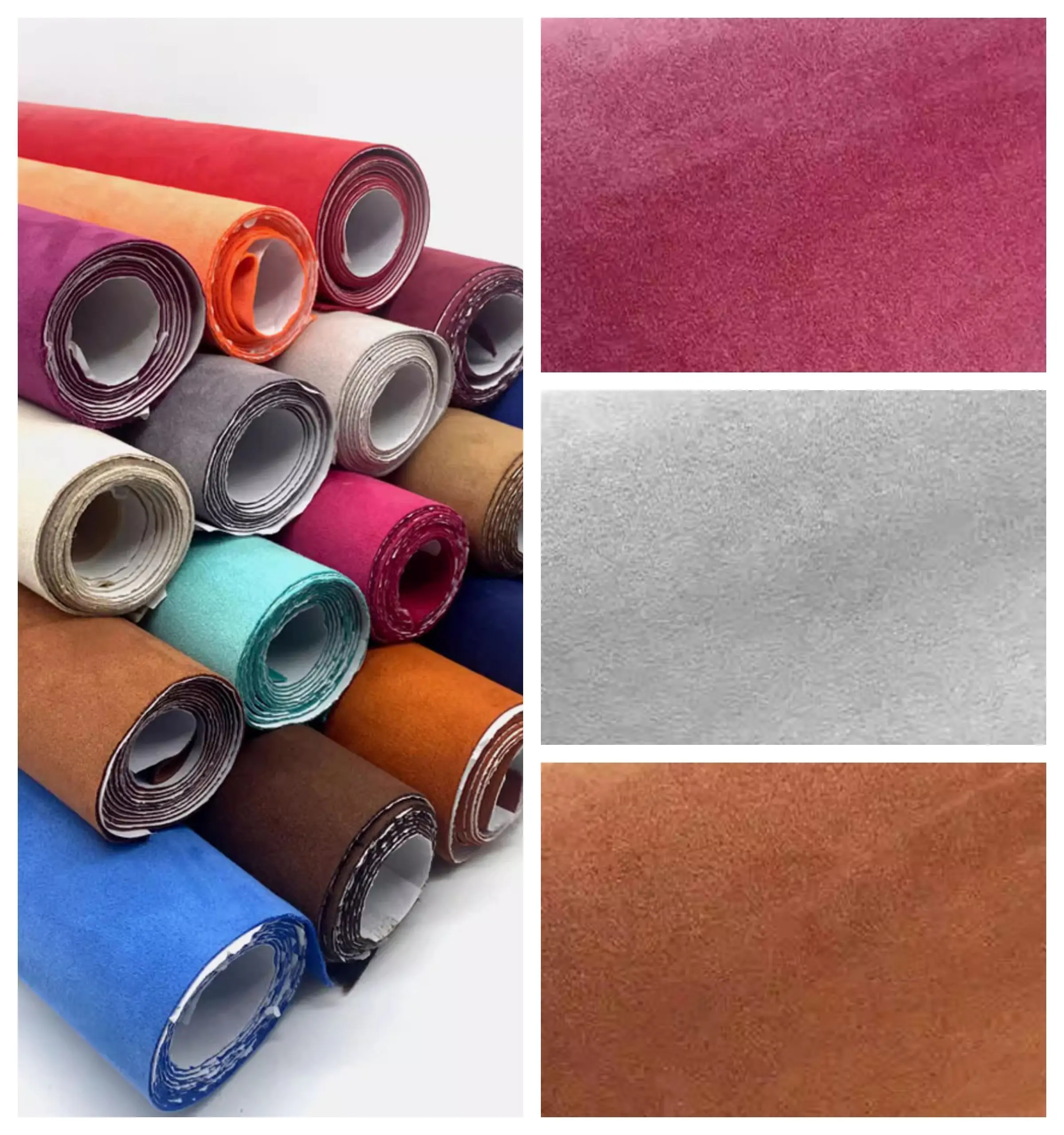 

Elastic Self-adhesive Suede Fabric Thickened By Half A Meter for Car Ceiling Interior Box DIY Sewing Upholstery Cloth Soft Red