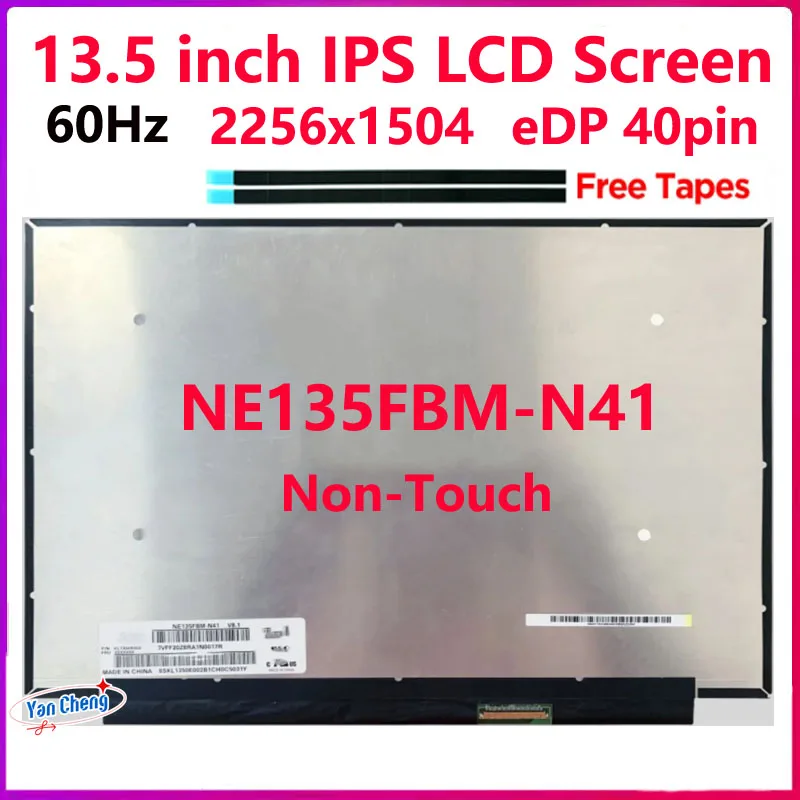 

13.5 Inch Laptop LCD Screen NE135FBM-N41 V8.0 V8.1 For Acer Swift 3 SF313-52 SF313-53 N19H3 2256x1504 Replacement Display Panel