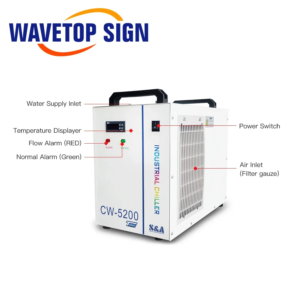 WaveTopSign S&A Water Chiller CW5200 CW5202 Industrial Water Chiller For CO2 Laser