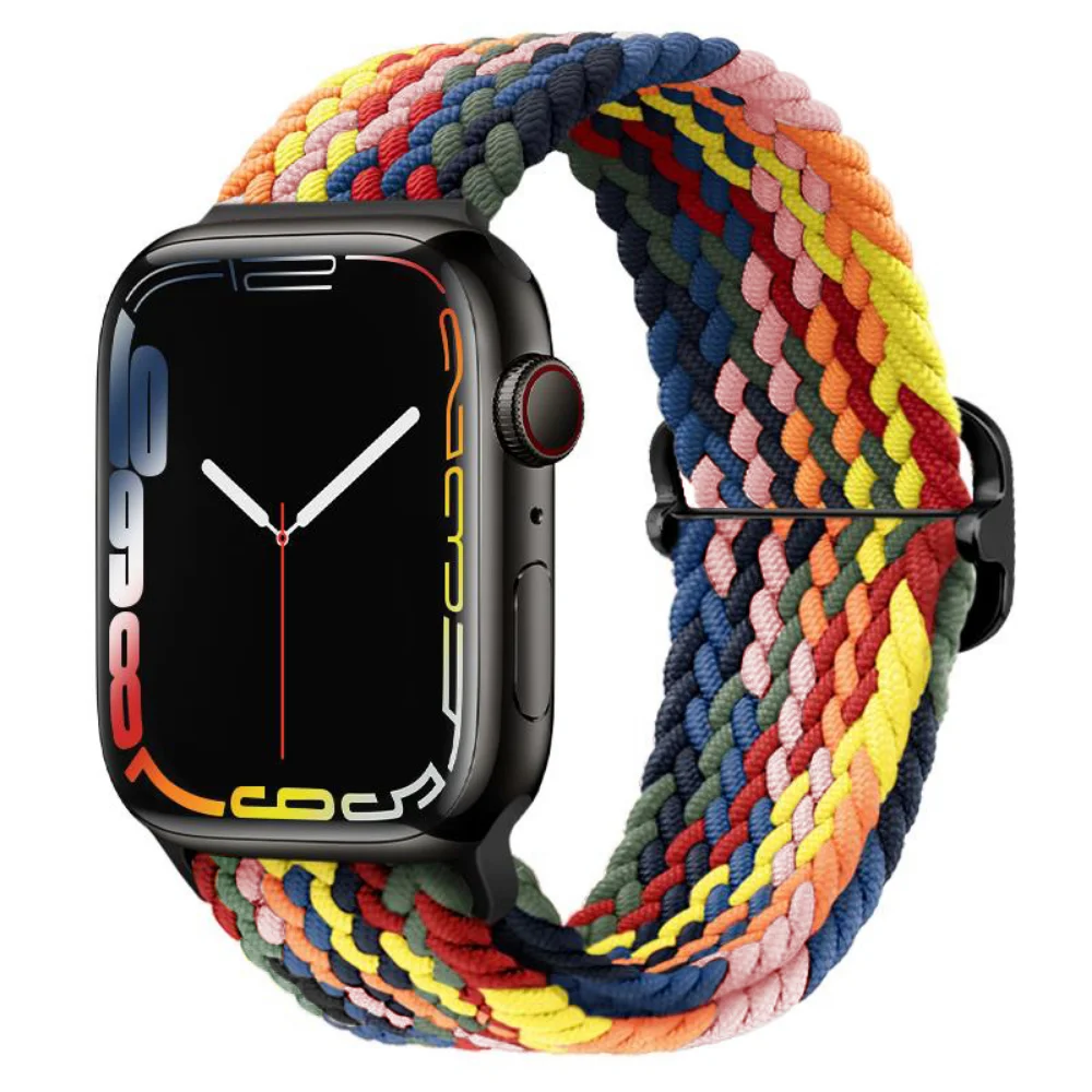 Nylon Strap For Apple Watch 12 11 10 9 8 7 46mm 42mm Adjustable Wristband iWatch Ultra4-3-2-1 49mm 6 5 4 SE 45mm 41mm 44mm Belt