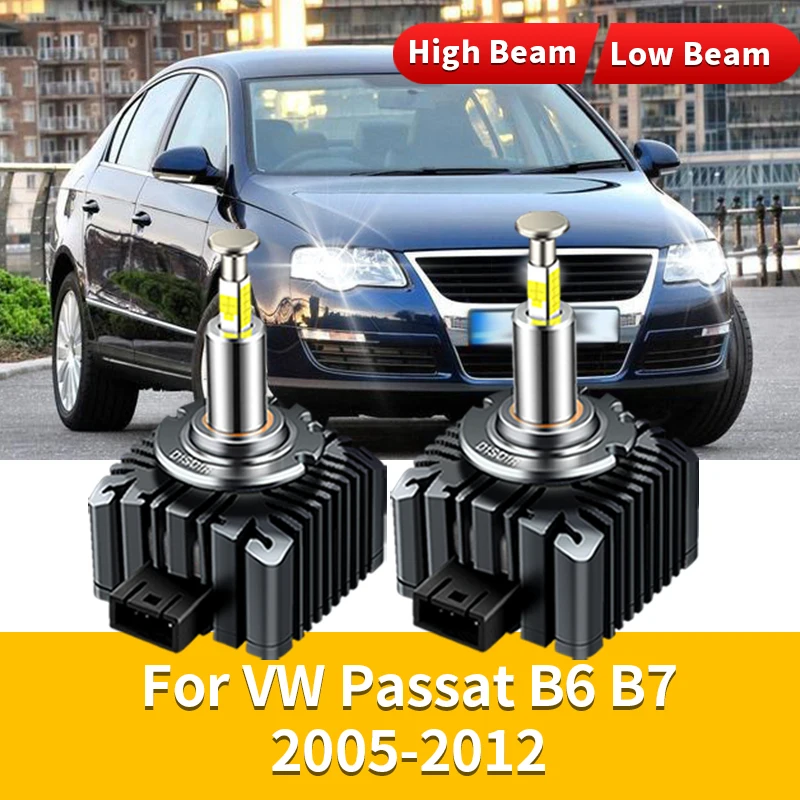 2Pcs 12V 35W HID Bulb Xenon Replacement Super Bright LED Headlight D1S D1R Xenon Lamp Light 6000K For VW Passat B6 B7 2005-2012