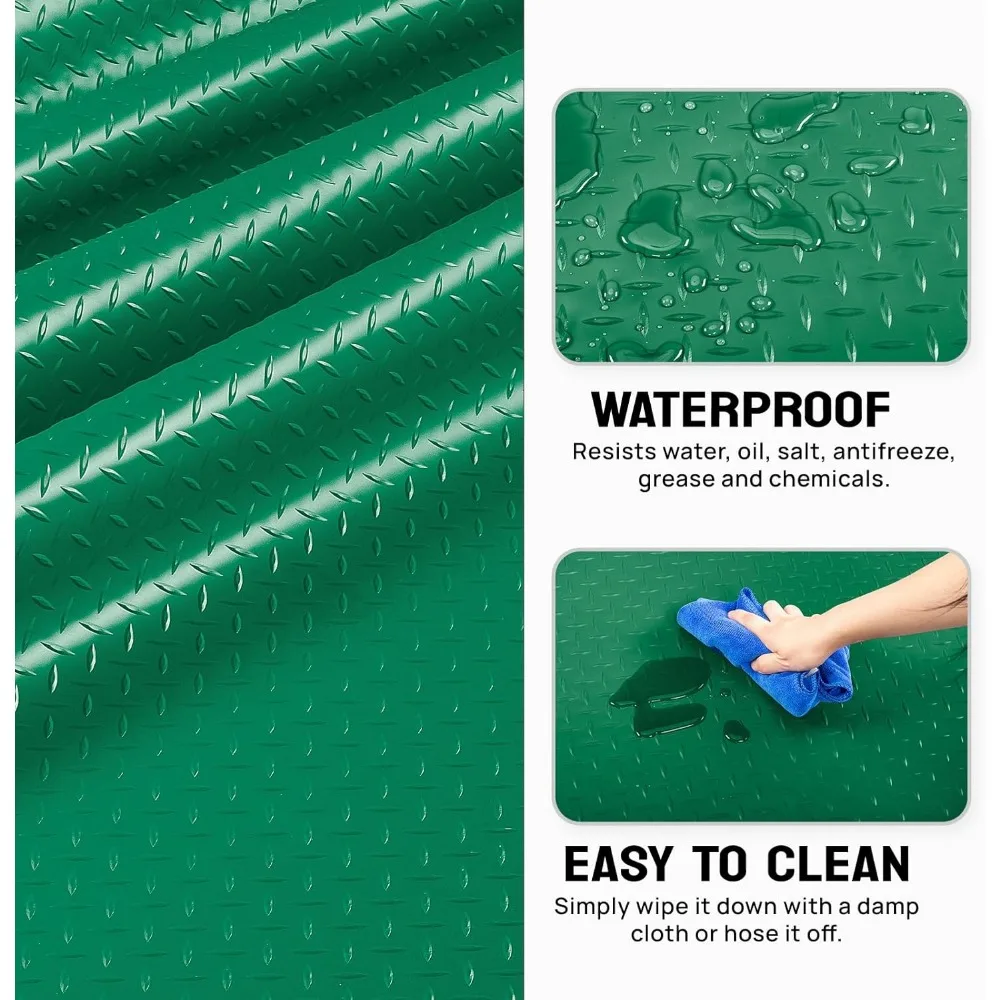 حصيرة أرضية جراج PVC سميكة من الألماس - لفة أرضية 7.5 × 20 قدمًا للسيارات ومساحات ركن السيارة #3