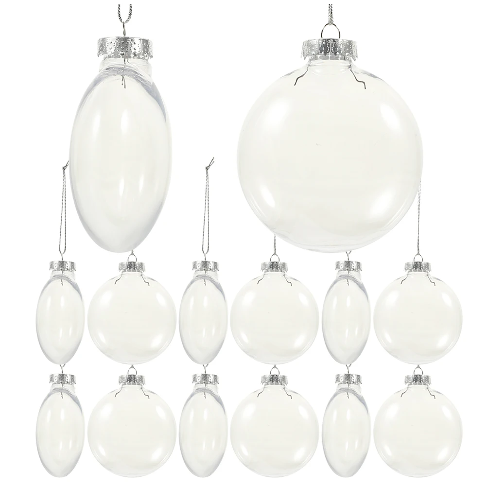 

36 Pcs Transparent Hollow Flat Balls 6cm Xmas Tree Decor naments for Party Home Garden Wedding Celebrations Christmas
