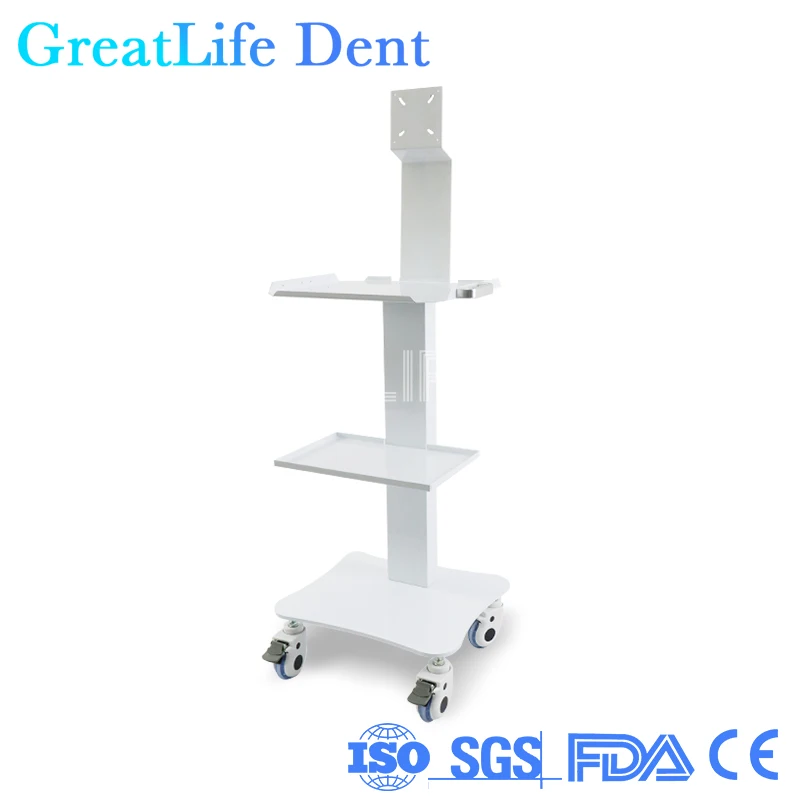 GreatLife Dent Medical Built-In Socket Trolley Cart Clinic Cabinet Mobile Dental Storage Trolley For Clinic Intraoral Camera