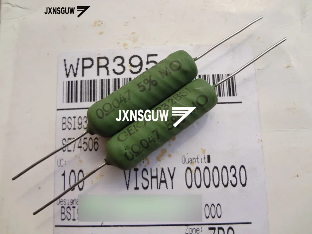 10PCS NEW Original VISHAY WPR395 10W0.047R 5% 9.5X34MM green 10W 0.047R Film Resistor 0.047ohm free shipping