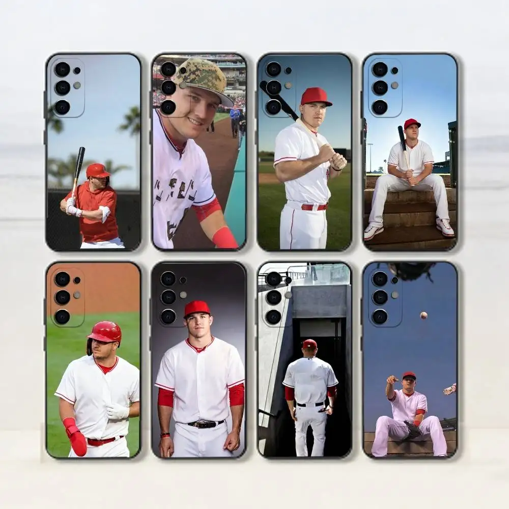 

Baseball star M-Mike Trout-t Phone Case Black Silicone Soft For Samsung S25,S24,S21,S22,S23,S30,Ultra,S20,Plus,Fe,Lite