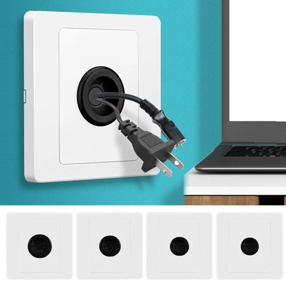 Home Improvement With Rubber Pad Wall Blank Panel With Outlet Hole 86Type Cable Cover Decorative Cover Home