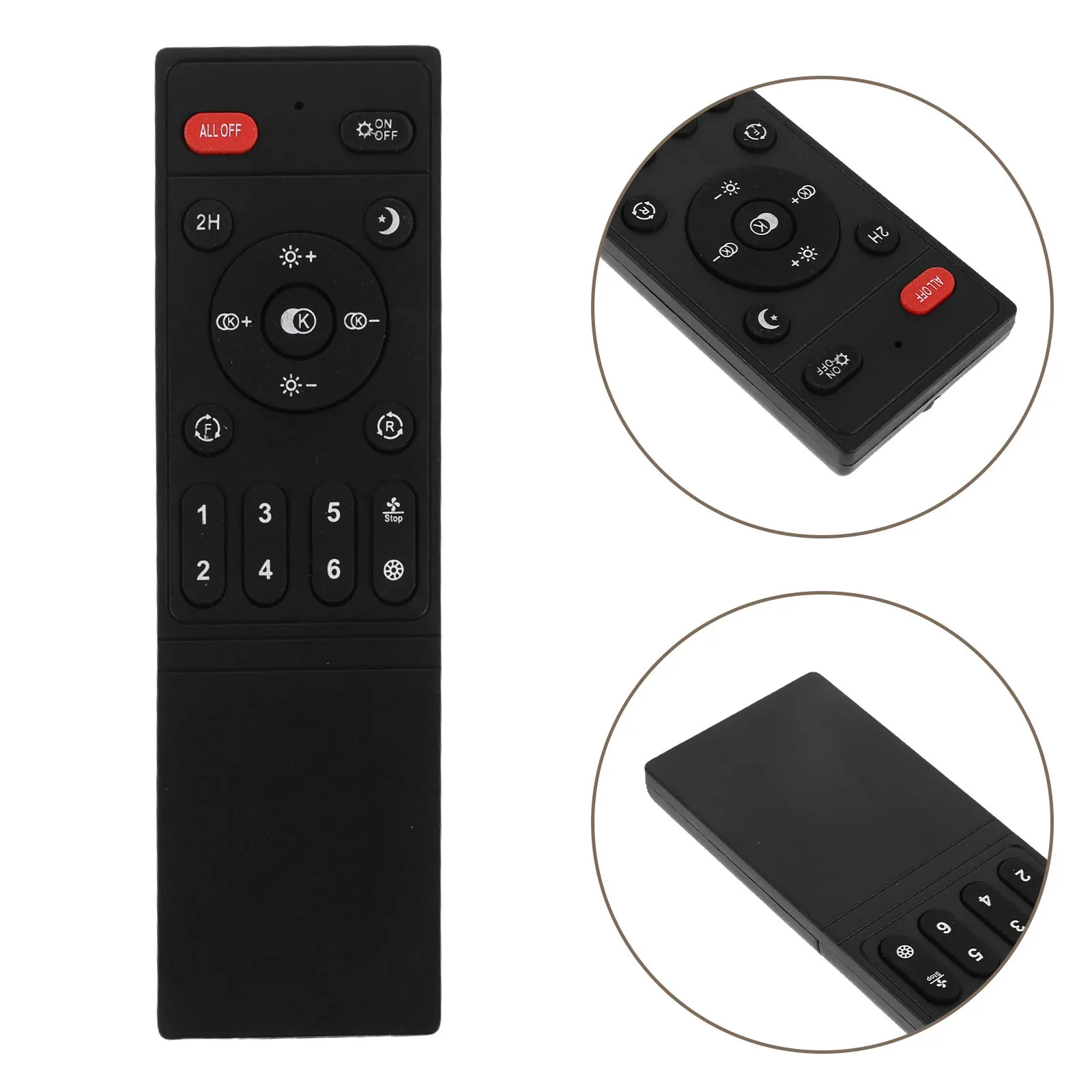

Wireless Ceiling Fan Remote Control 6-Speed LED Light Dimmer with Reverse Timer Function Infrared Controller Compatible with