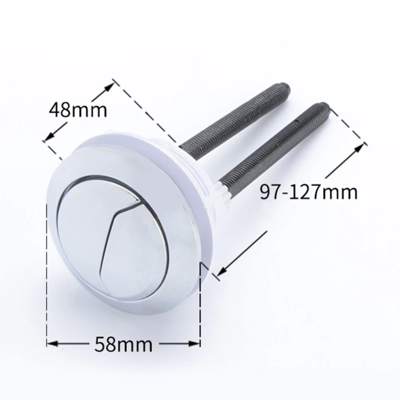 Botón moderno y duradero, botón ergonómico para tapa inodoro, botón ABS larga duración, accesorios baño para accesorio