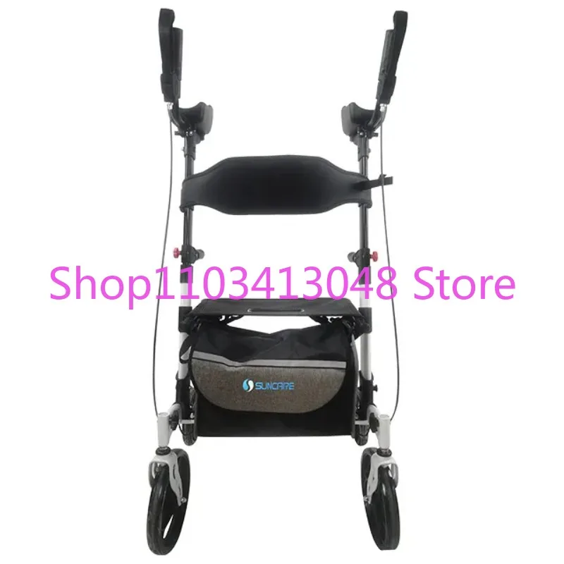

Light Weight Upright Rollator Walker with Padded Arm and Backrest and Seat Walker Rollator