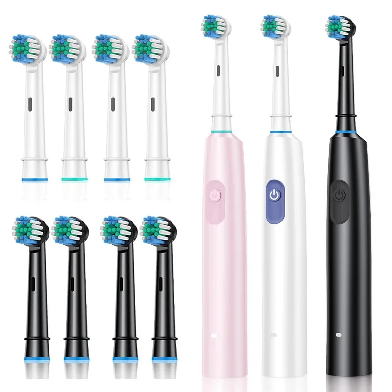 

Electric Toothbrush Rotary Rechargeable Electric Toothbrush for Adults Rotating Electric Toothbrushes with 8 Soft Brush Heads