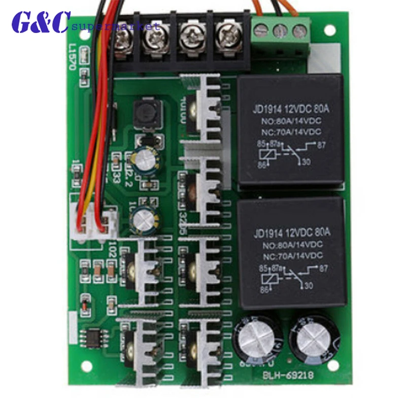 

Regulating Current DC Speed Controller DC10-55V 12V 24V 36V 60A PWM Motor Speed Controller CW CCW Reversible Switch