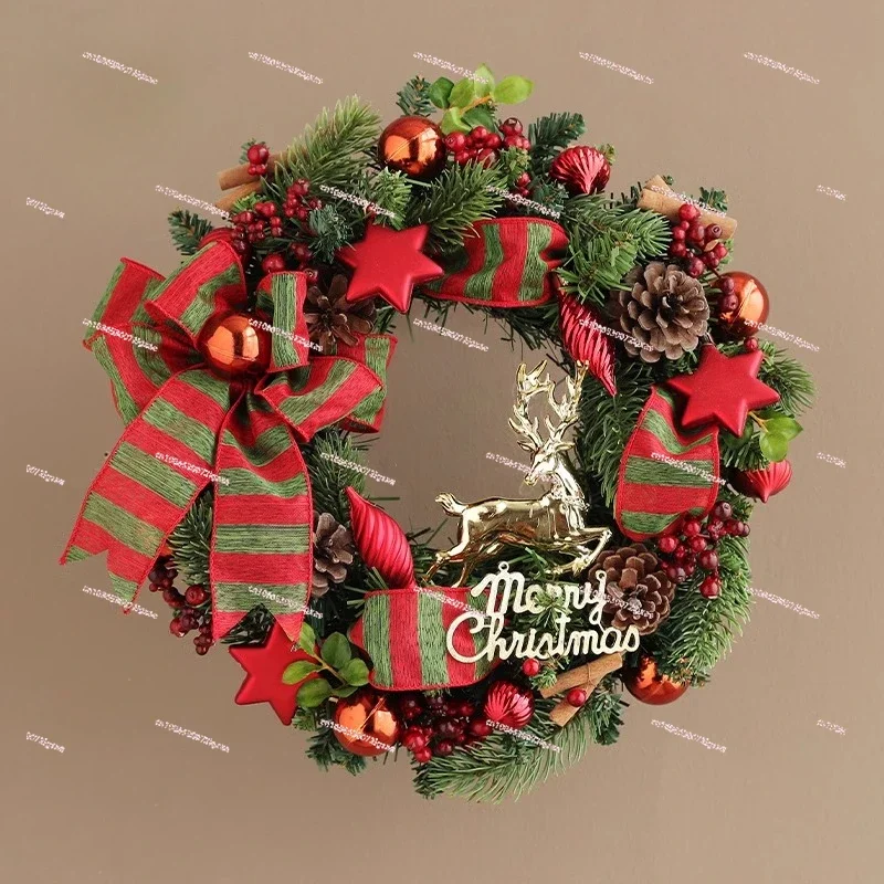 

Original design 30cm Christmas wreath door decoration Christmas ornaments pendant door hanging wall hanging rattan ing