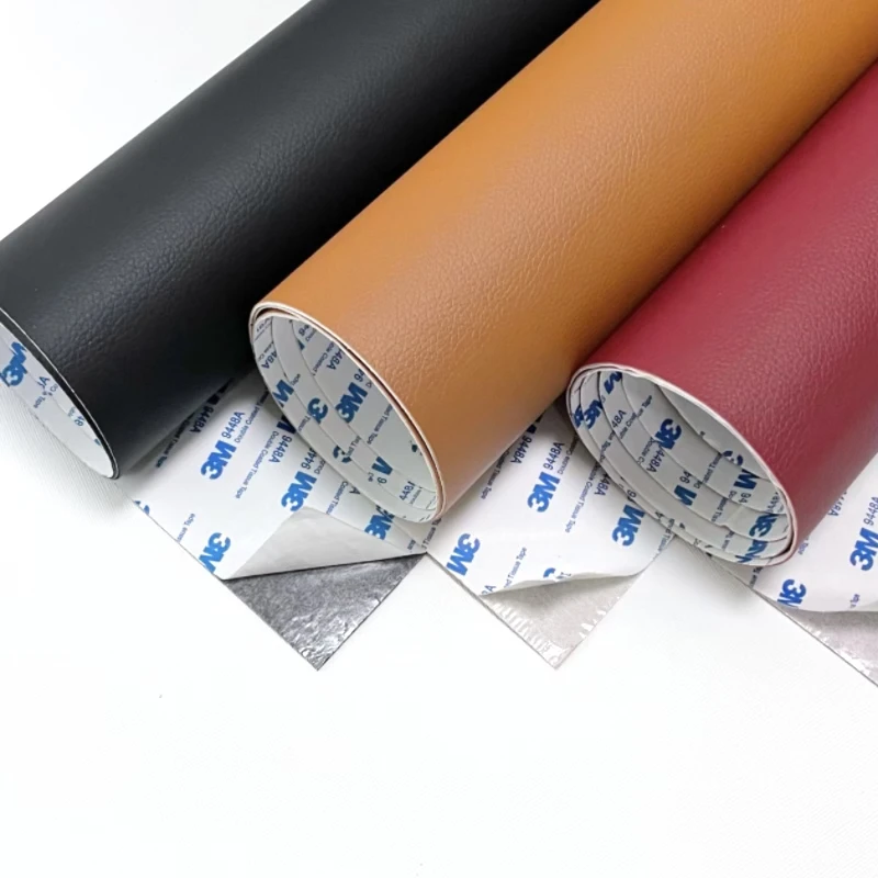 

Lychee Patterned Artificial Leather Fabric Adhesive Self-adhesive Sofa Repair for Diy Sewing Car Interior Cloth