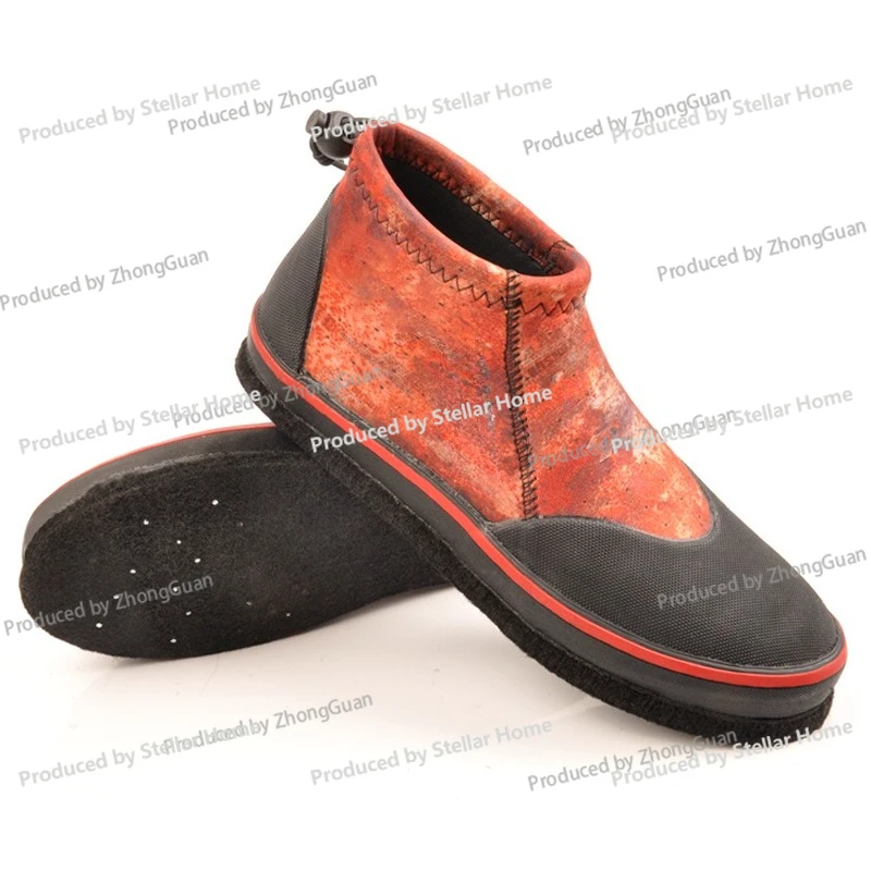 أحذية صيد الصخور للرجال والنساء أحذية صيد احترافية لصيد الأسماك البحرية، مسامير فولاذية غير قابلة للانزلاق، نعل من اللباد