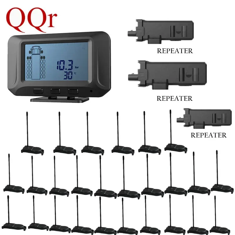 2026 6 إلى 26 إطارات شاحنة ضغط الإطارات الرقمية الداخلية 433.92 ميجا هرتز شاحنة حافلة استشعار ضغط الإطارات TPMS