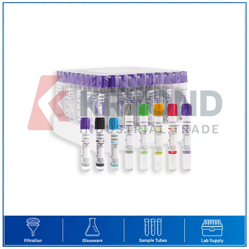 EDTA K2 Blood Collection Tube Vacuum 2ml 3ml 5ml 10ml Purple Cap Laboratory Storage 100pcs Research Consumable Sample Handling