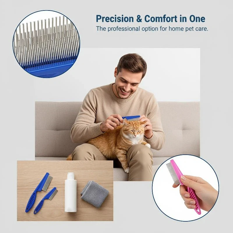 1pc Super Dense Teeth Lice & Dandruff Comb Gentle Effective Eggs Removal Grooming Tool for Children Adult Home Use