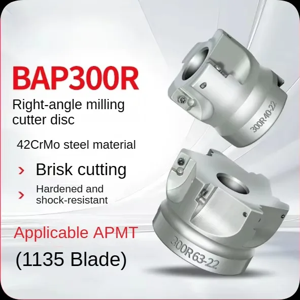

BAP300R CNC milling cutter head 90 degree right Angle milling cutter head equipped with APMT1135 milling cutter blades