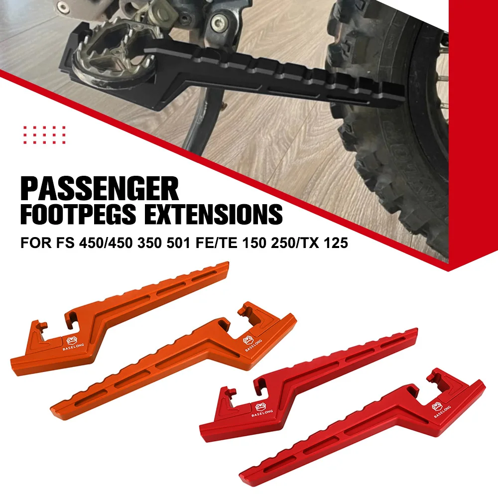 

Aluminium For Husqvarna FS 450/450 350 501 FE/TE 150 250/TX 125 2016-2023 Motorcycle Passenger Footpegs Extensions Accessories