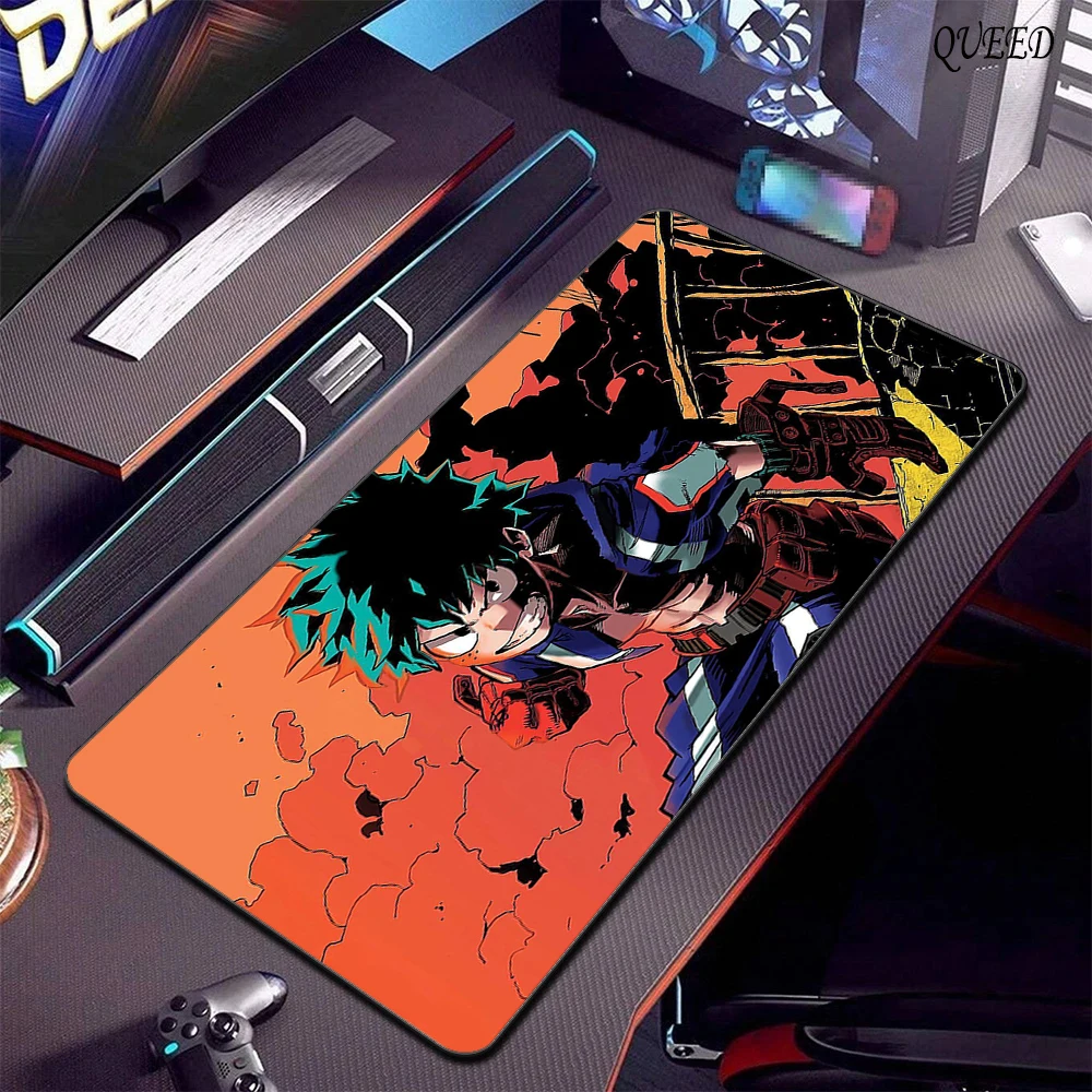 

Academia all might Anime My Hero Mouse Pad XXL Gaming Accessories Office Gamer Keyboard Desk Mat Non-Slip Laptop Anime Mousepad