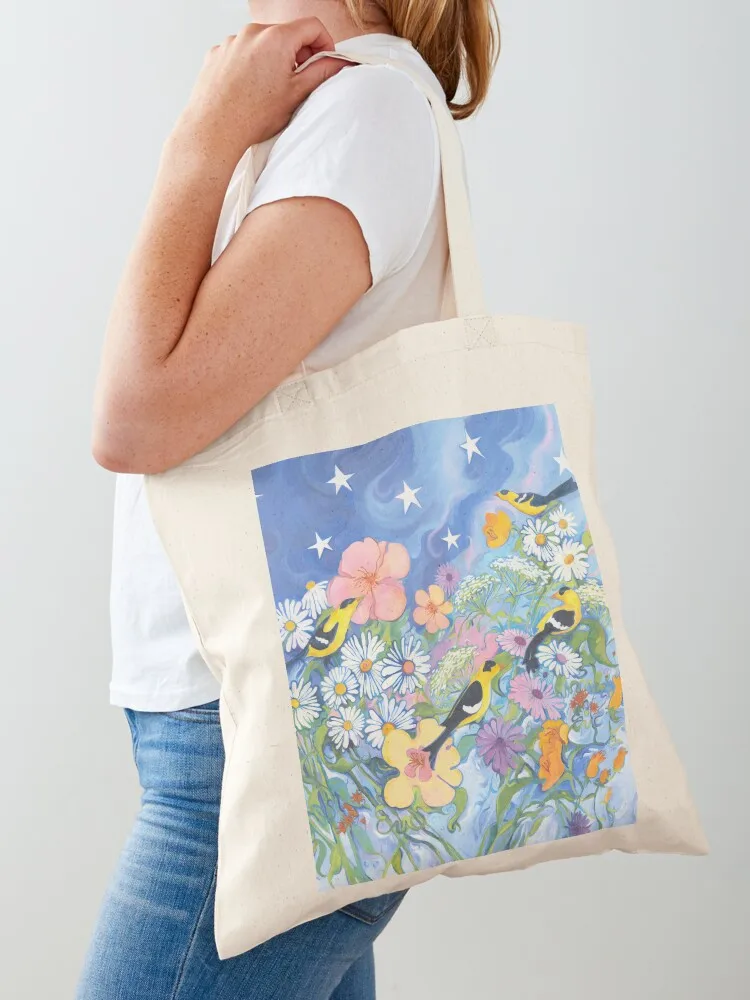 

Twilight spring meadow Tote Bag shopping trolley bag Shopper bag Portable shopping Canvas stote