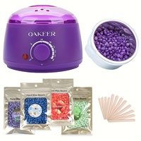 [US/EU Plug] 200ml Wax Melting Machine, Wax Heating Pot, Wax Hair Removal Machine, Wax Bean Machine, With 200g Wax Beans