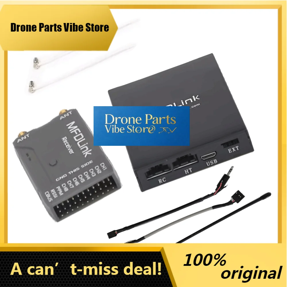 DroneP50KM Long Range Rlink MFDLink 433Mhz 16-Channel 1W FPV UHF System Transmitter W/8 Channel Receiver SBUS TX+RX Set