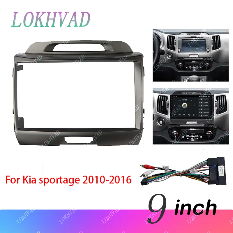 LOKHVAD For Kia sportage 2010-2016  Android Car Radio Installation Fascia Frame Multimedia Player Panel Dash Mount Kit