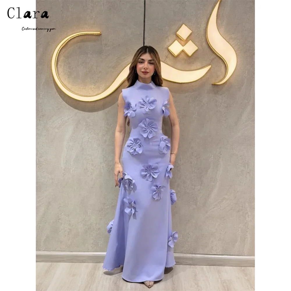 

Clara Custom Purple Fishtail Round Neck Sleeveless Elegant Evening Dresses for Woman Luxury Women's Elegant Party Dresses 2026