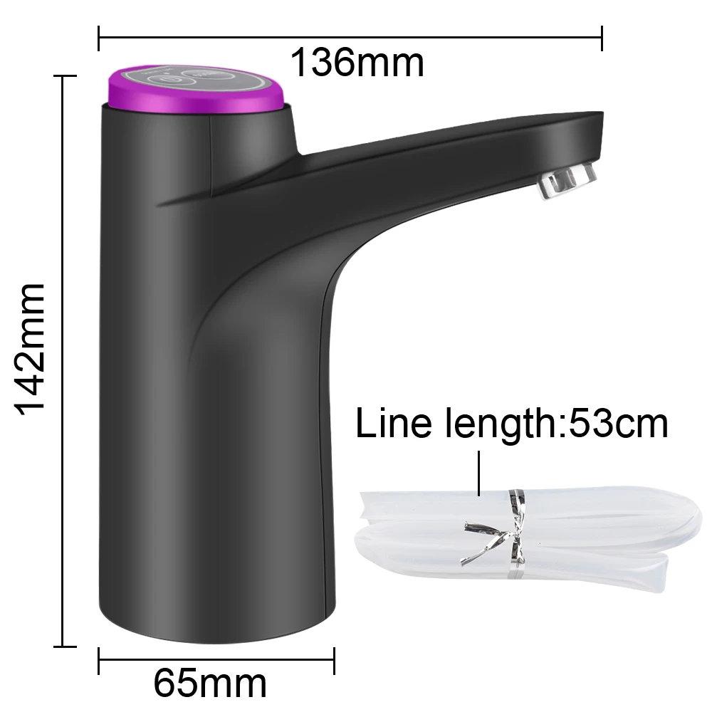 Electric Water Pump Touch Control USB Charging Portable Button Dispenser Gallon Bottle Drinking Switch Automatic Water Dispenser