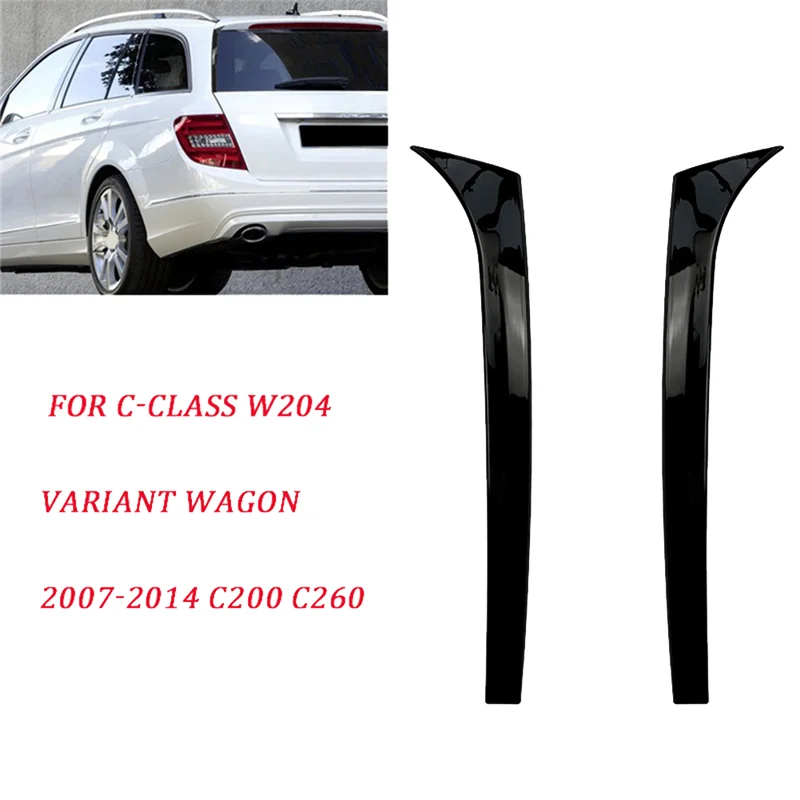 1Pair Tailgate Side Window Spoiler Trim for Mercedes-Benz C-Class W204 Variant Wagon 2007-2014 C200 C260 Weather Strip