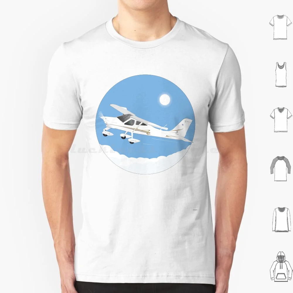 Tecnam P92 T Shirt Big Size 100% Cotton