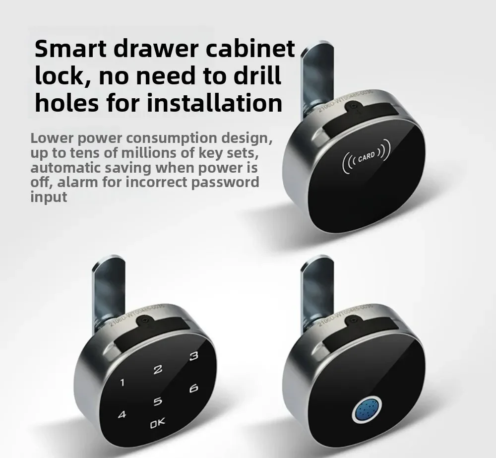 Multi‑Mode Smart Electronic Drawer Lock Fingerprint Bluetooth Password For Office File Cabinet Mailbox Hardware Assembly