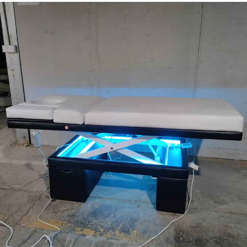 Luxurious New Model with LED Light 2 Motor Electric Beauty Massage Adjustable Hand Rest for Beauty Salon