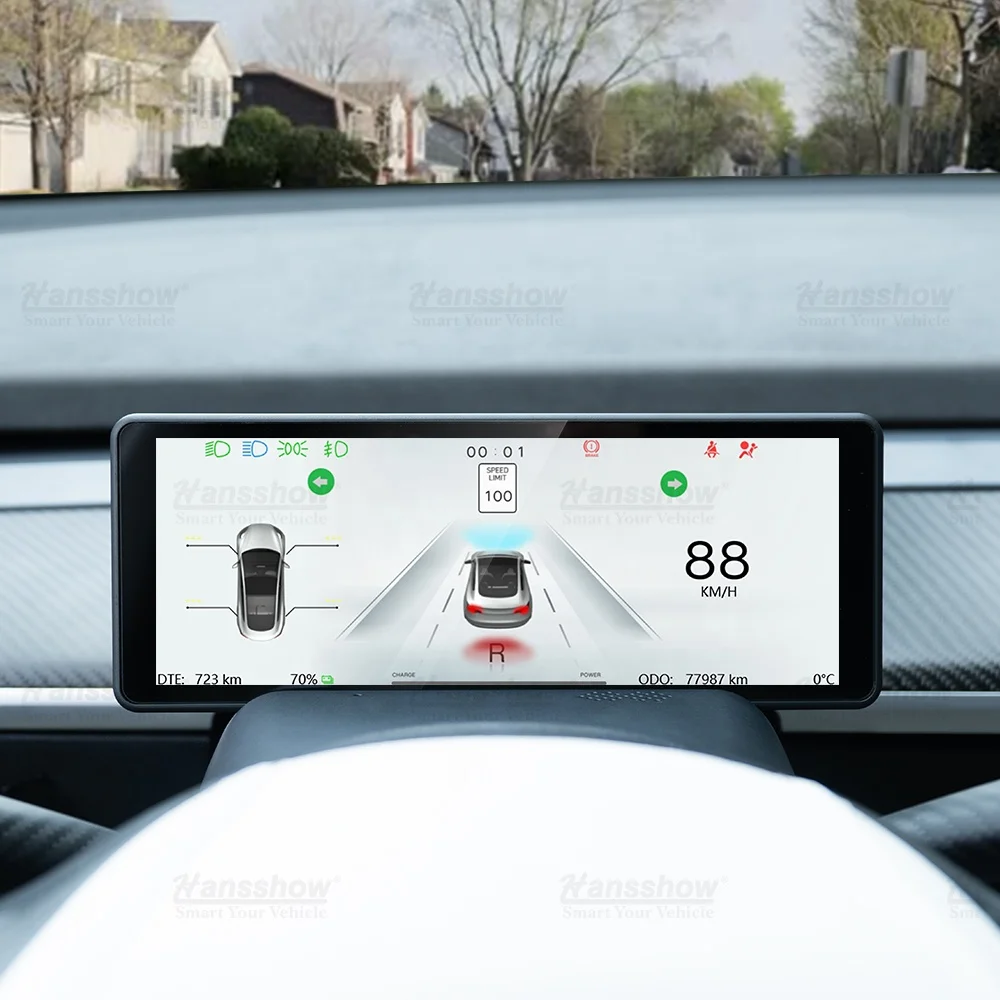Hansshow Più Nuovo Modello 3 Y Cruscotto Cluster Display F62 Pannello Strumenti Intelligente Head Up Display Schermo Per Tesla 2017-2023