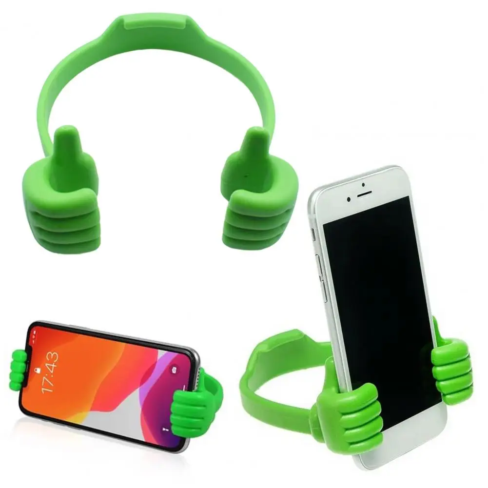 

Милый держатель для мобильного телефона с большим пальцем вверх, многоугольное регулируемое крепление для планшета, настольные подставки для смартфонов, забавные настольные подставки для рабочего стола