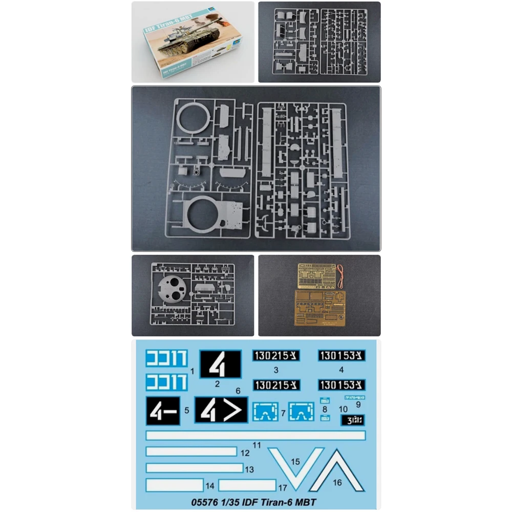 

Trumpeter 05576 1:35 Scale Israel IDF Tiran-6 Tiran 6 Main Battle Tank Vehicle Handcraft Assembly Plastic Model Building Kit