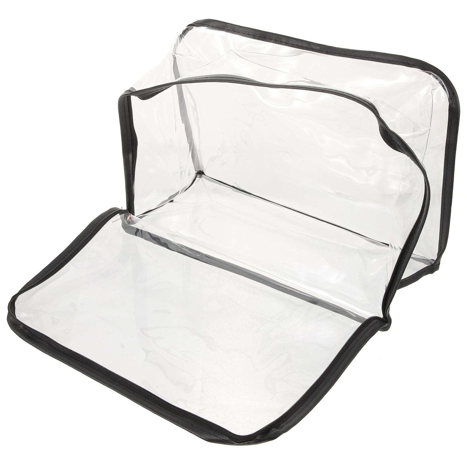

Transparent Dustproof 27.5x12.5x20cm Black Edge Luxury Storage Closet ganizer PVC Clear ganizer Bags Protector