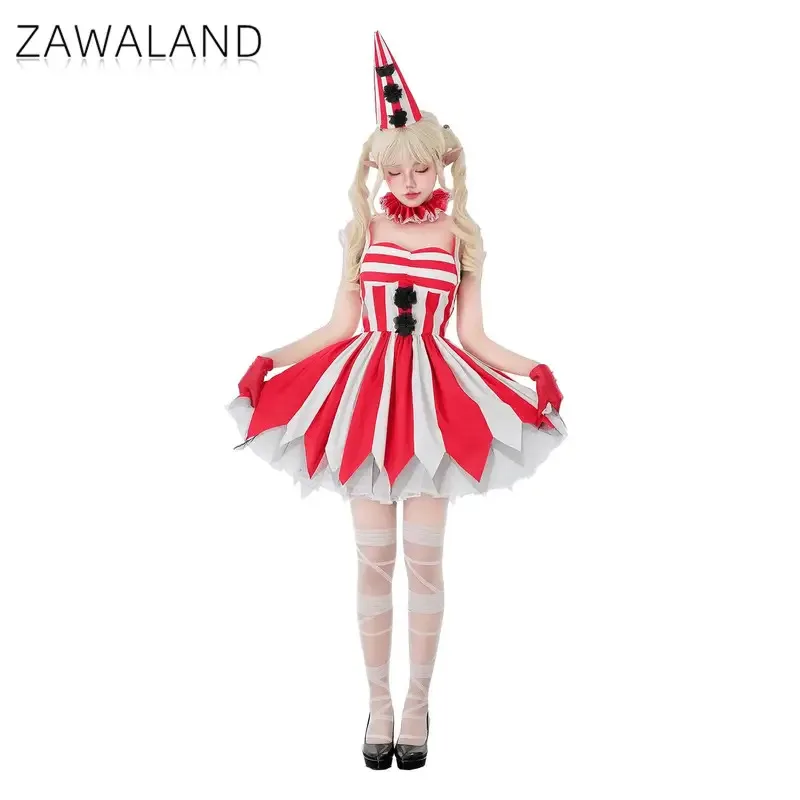Abito da donna Halloween Cosplay Festa di carnevale Abiti da circo spaventosi Costumi da clown