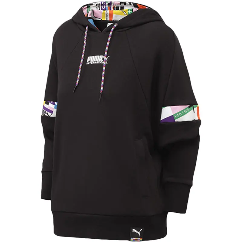 Puma Sweater Pullover Olahraga Kasual Berkerudung Wanita Baru Musim Saat Ini Asli 531351-01