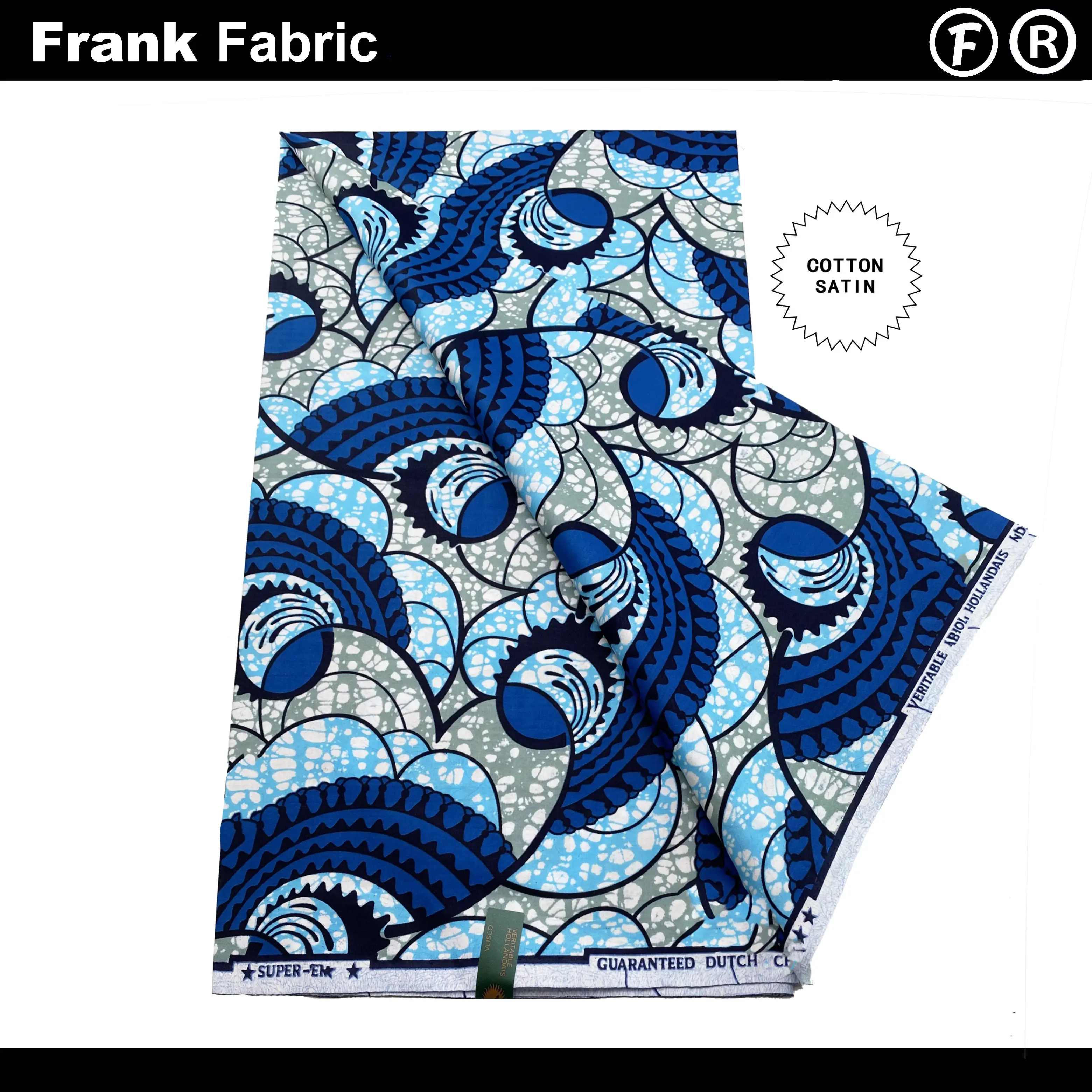 

Authentic Original Dutch Ankara Batik Fabrics 100%Genuine Super African Wax Printed Fabric For Sewing With QR Code VLS2509.005