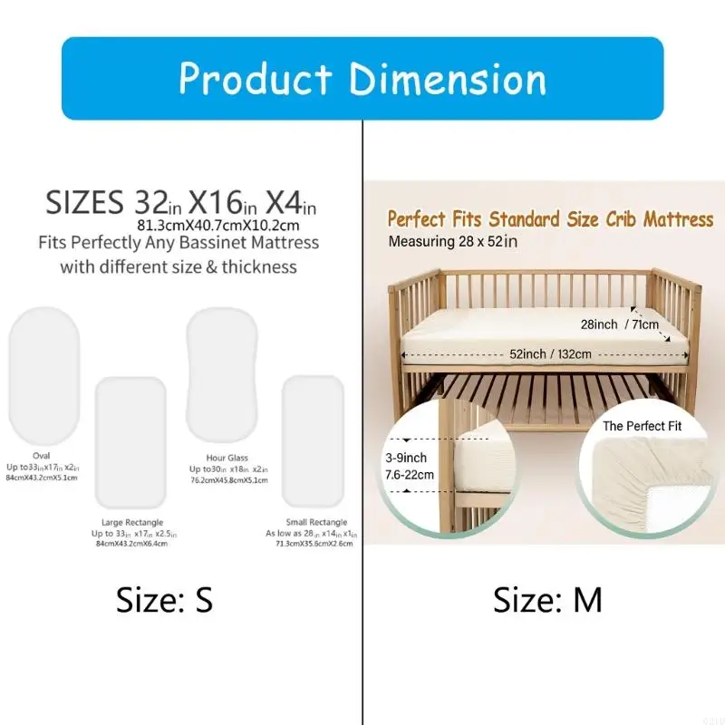 G2TD-sábana bajera ajustable para bebé, ropa cama cómoda para cochecito, fácil desmontar, colchón Moisés estándar 2