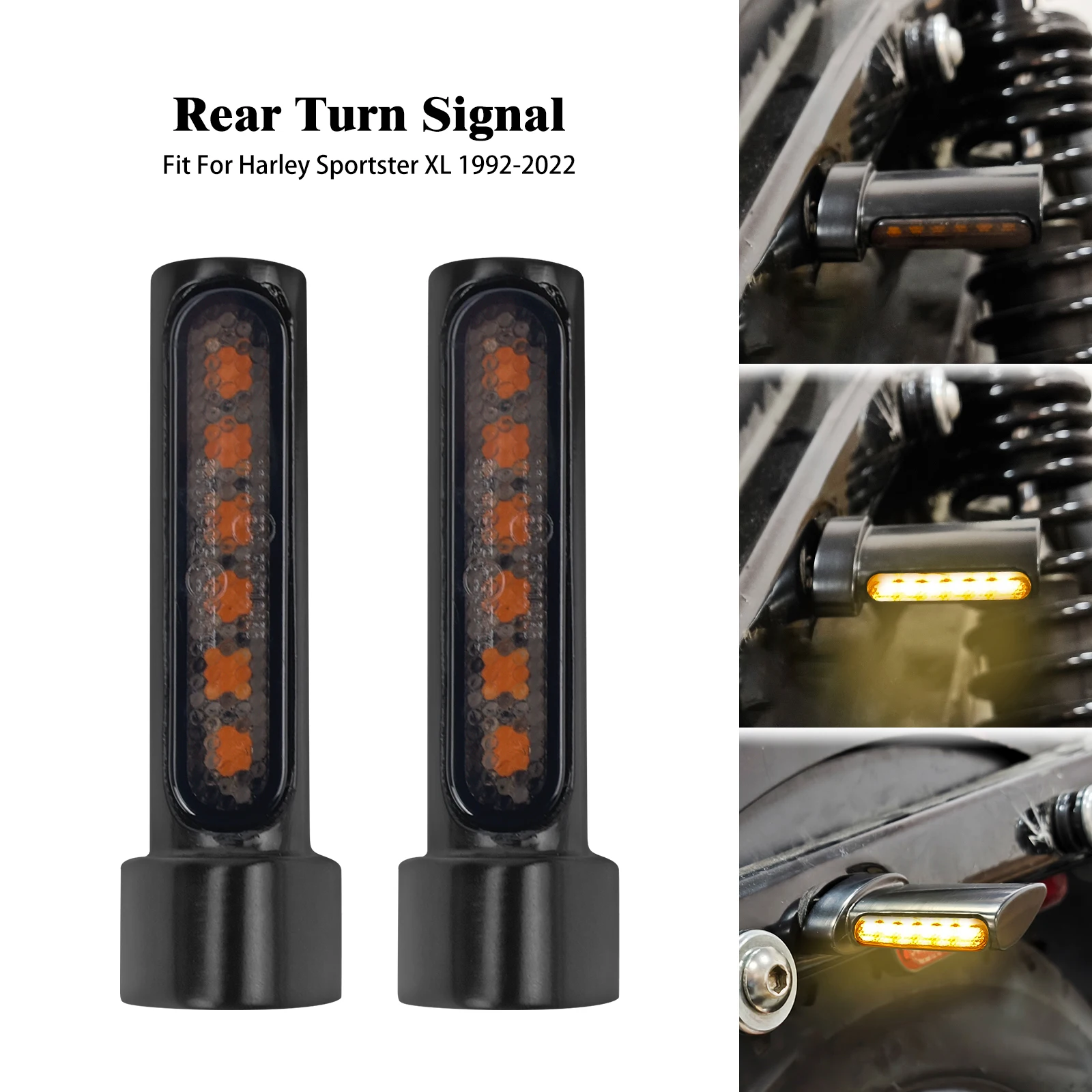 

Мотоциклетные светодиодные указатели поворота E Mark, задние поворотники, мини-индикаторы, поворотники, лампа для Harley Sportster XL1200 Touring Softail