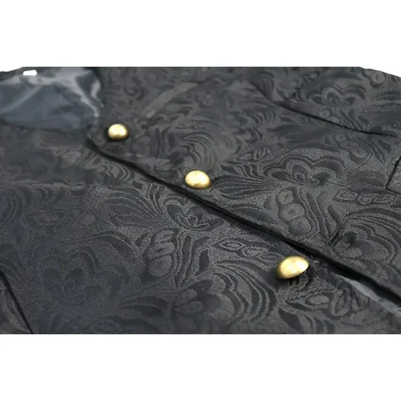 Medieval Vampire Cosplay Costume Steampunk Jacket Vest Coat Victorian Ghost Gothic Blazer Suits Stand Collar Trench Men's Sh@0Z*