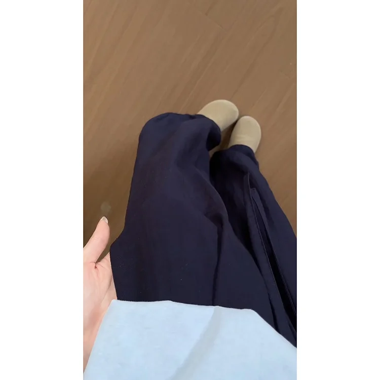 Pantalones de ocio Retro perezosos de cintura alta para mujer, novedad de verano 2021, pantalones deportivos sueltos adelgazantes transpirables de lino, pantalones de pierna recta