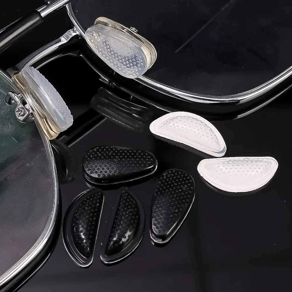 2/20 Stück transparente Silikon-Brillen-Airbag-weiche Nasenpads, Nasenpads auf Brillen, die sich bequem und rutschfest für Nasenpads teilen – Detail 5