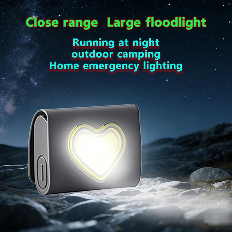 LED Safety Lights Run Light Outdoor Camping Silicone Clip Mode Walking Lamp Night headlamp Portable Magnetic Emergency Light