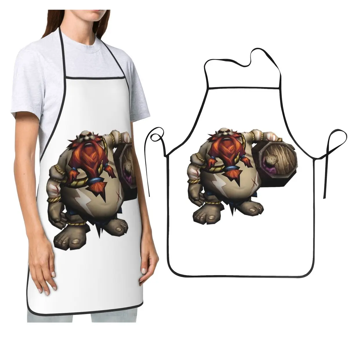 

Фартук Gragas Alpha League Of Legends, фартук для шеф-повара, кулинарии, стопор, нагрудник без рукавов, кухонный сарафан для уборки