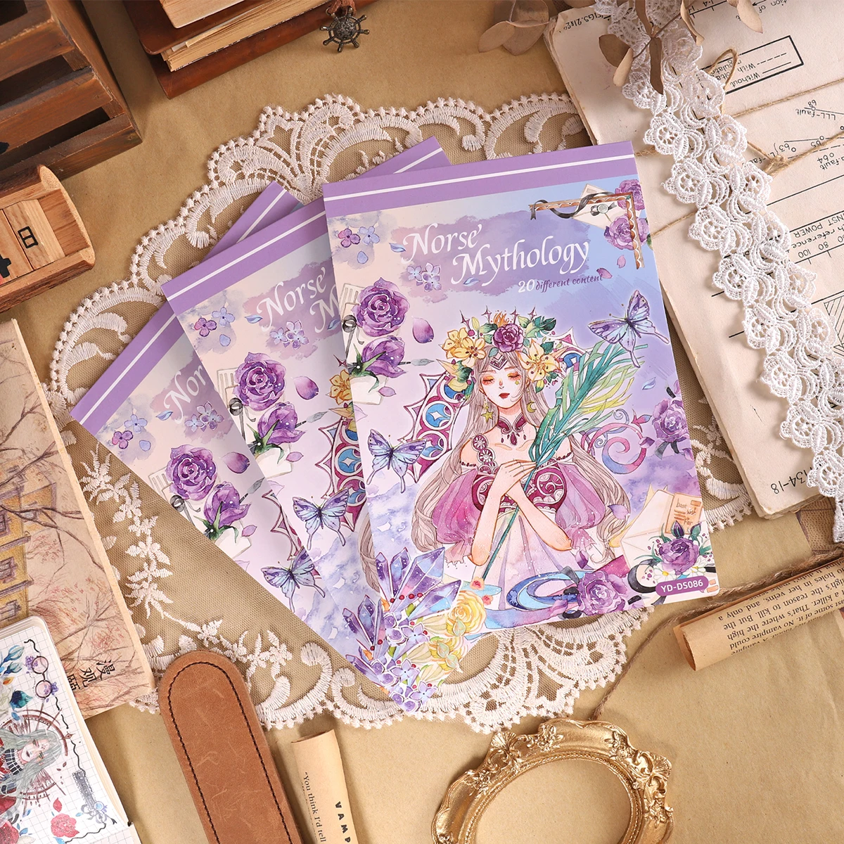 

20 sheets per bookExquisite floral and Character pattern stickers, suitable notebooks,Greeting card Photo album decoration mate